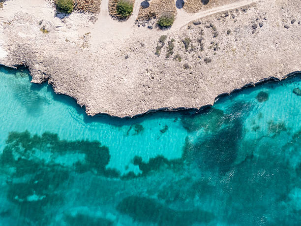 istock Aerial View of Pristine Coastal Waters and Sandy Beach 2207461821