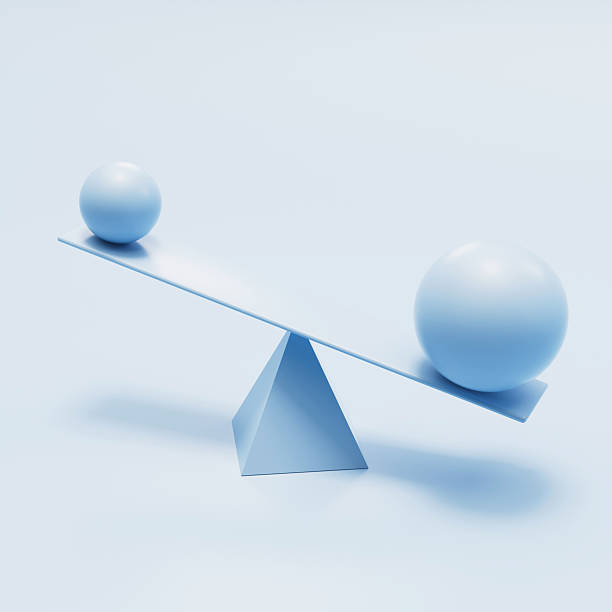 istock Abstract concept clean balance scene glossy with geometric shapes 2207465317