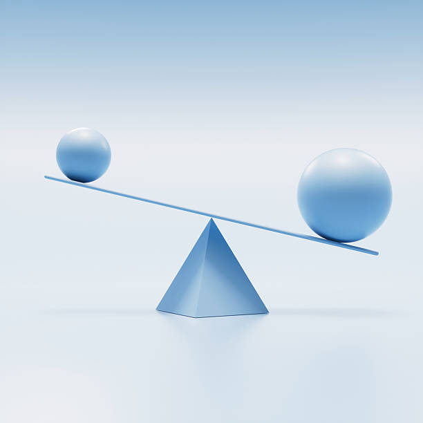 istock Abstract concept clean balance scene glossy with geometric shapes 2207465319