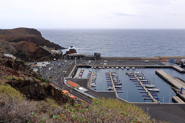 Puerto de la Estaca, El Hierro, Canary Islands in Spain - December 05 2024: view to the harbor