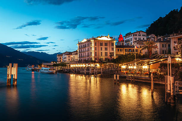 istock Bellagio reflecting on Lake Como at dusk, Lombardy, Italy 2207469259