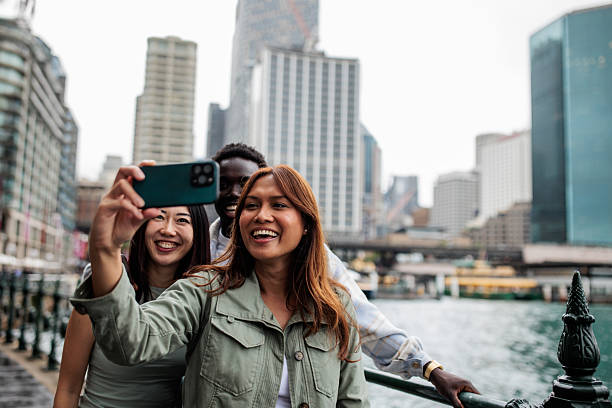 istock Friends Taking a Selfie with Sydney Harbor Views 2207476661