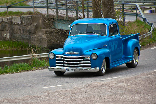 Heidenheim, Germany - July 8, 2018: Chevrolet pick-up truck at the 2. Oldtimer day in Heidenheim an der Brenz, Germany.