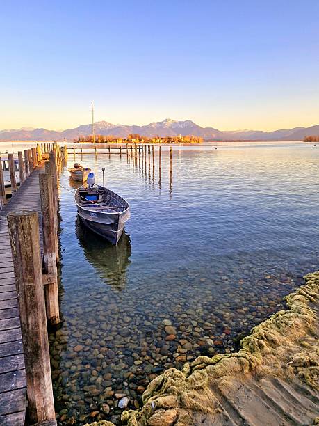 istock boat in Gstadt Chiemsee lake 2207482591