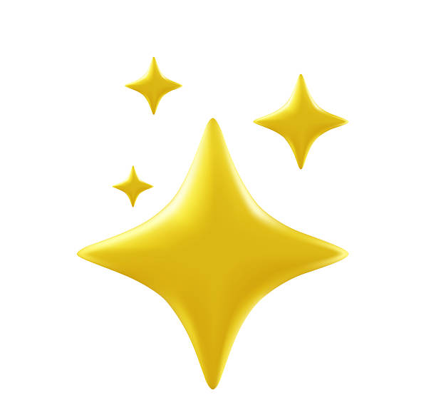 istock 3D Illustration, Minimal Vector Icon Gold Sparkle Star Set Used To Highlight Something Important, Shine, Premium Quality, Newness, Cleanliness Or Shine Isolated On White Background. 2207483570
