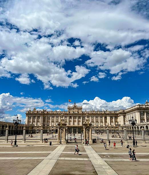 istock Royal Palace of Madrid Under Cloudy Sky 2207486514