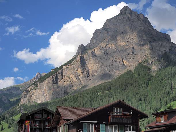 istock Triangular high mountain, view of Dundenhorn in Kandersteg. Mountain and green forest, Switzerland. Mountains in the summer 2207492819