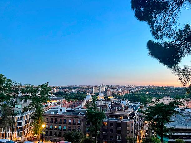 istock The Madrid Skyline at Dusk 2207493350