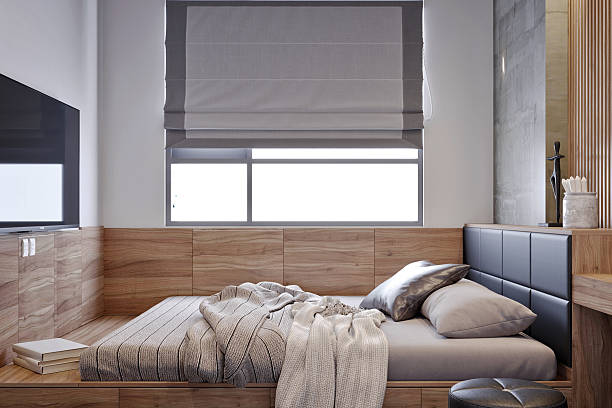 istock 3d render of modern bedroom 2207504186