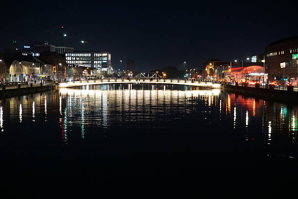 istock Night image of illuminated bridge in Cork, Ireland 2207504499