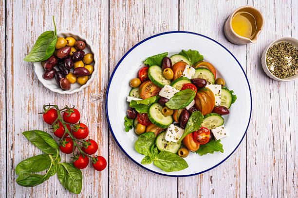 istock Greek salad with fresh vegetables 2207508400