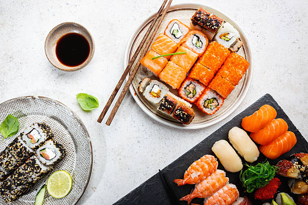istock Set of sushi and maki 2207510030