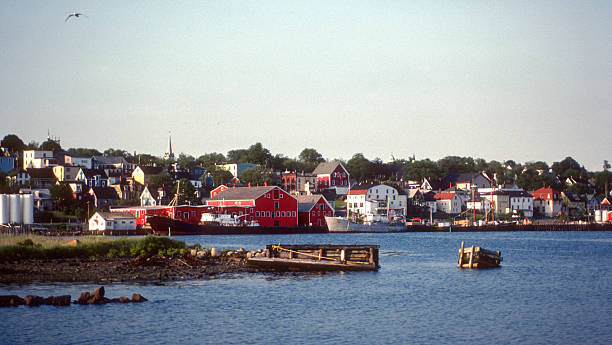Lunenburg - Distant View of Wharf Area - 1985