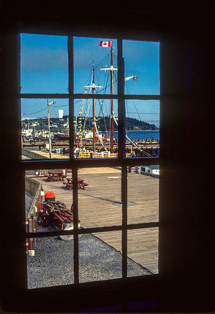 Nova Scotia - Lunenburg Wharf from Window - 1985