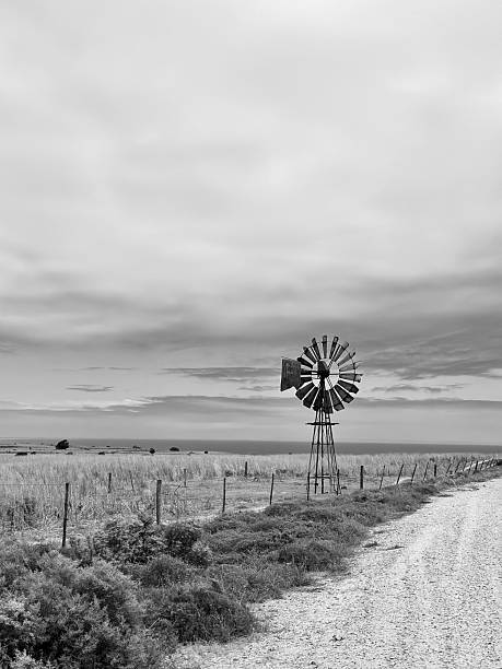 istock Black and white windmill in the Karoo 2207520115