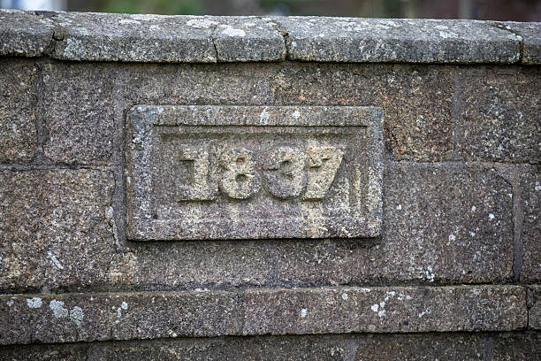 istock A stone relief indicating the date of construction on a bridge in UK. 2207524387