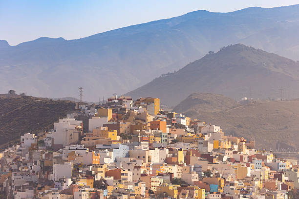 City of Las Palmas on Canary Island Spain at sunset