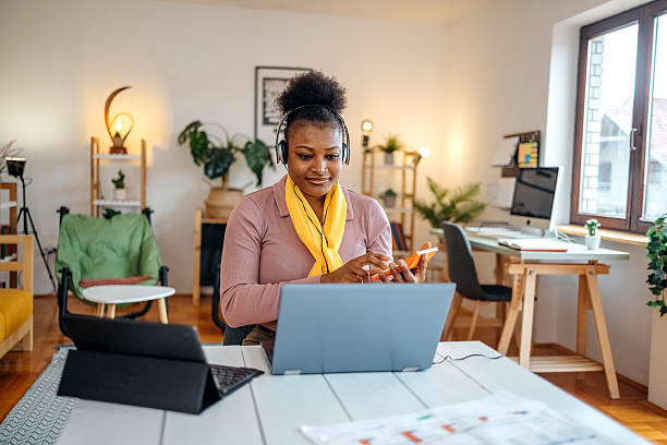istock People working home office using laptop for online meeting 2207545526
