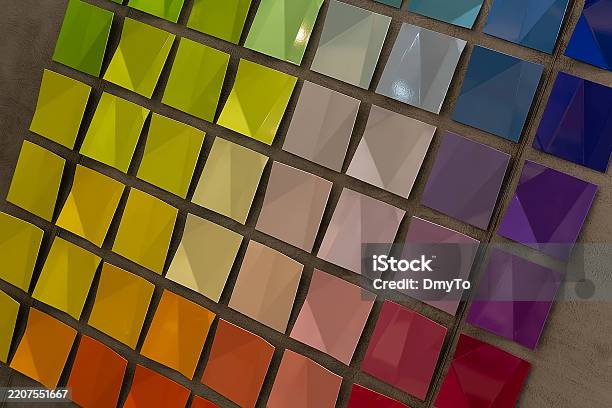 Multicolor Sample Multicolored Paint Palette Created With Painted Samples Stock Photo ...