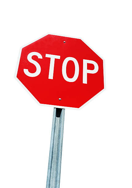 istock stop sign isolated on white background 2207554550