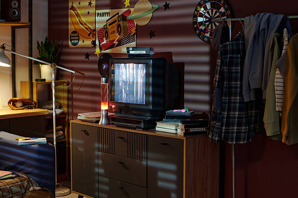istock Retro-Themed Room Decor Featuring Vintage TV and Props 2207563515
