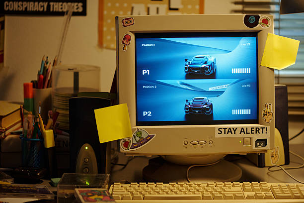 Retro Gaming Setup in Cozy Office Space