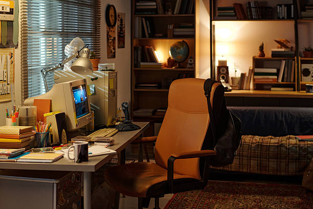 istock Well-Organized Home Office with Modern Decor and Lighting 2207563546