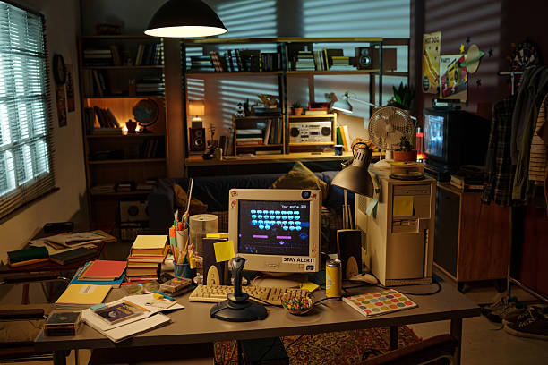 istock Mixing Retro and Modern Elements in Cozy Home Office 2207563646