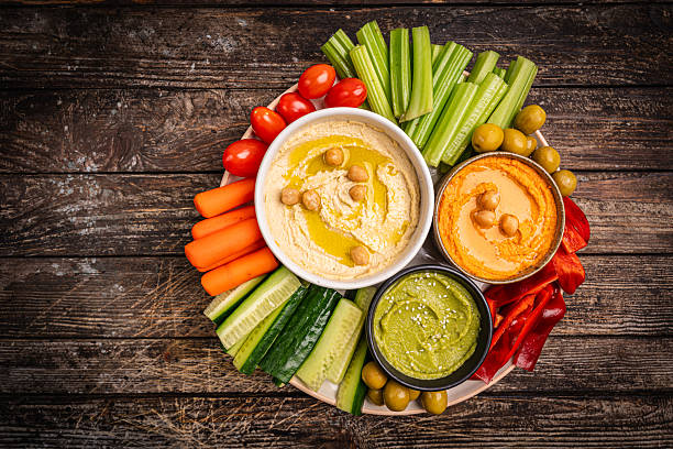 istock Various hummus dips, healthy and vegan snack 2207563713