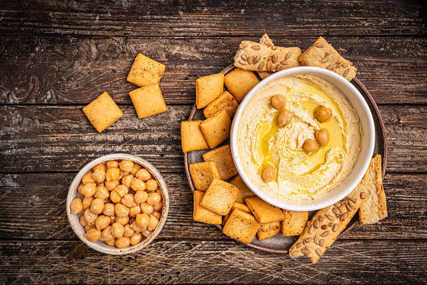 istock Various hummus dips, healthy and vegan snack 2207563720