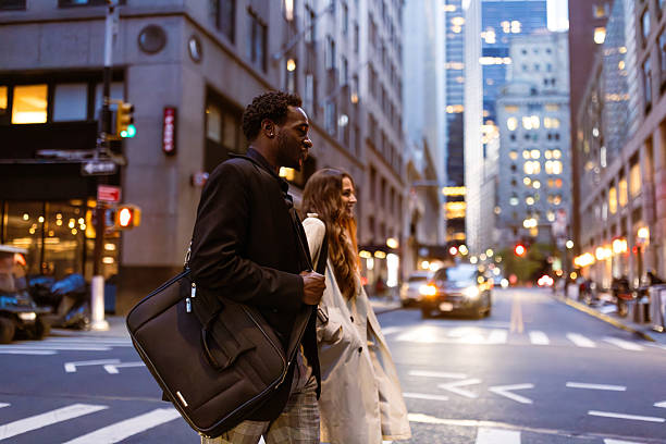istock City Crosswalk at Dusk 2207564691