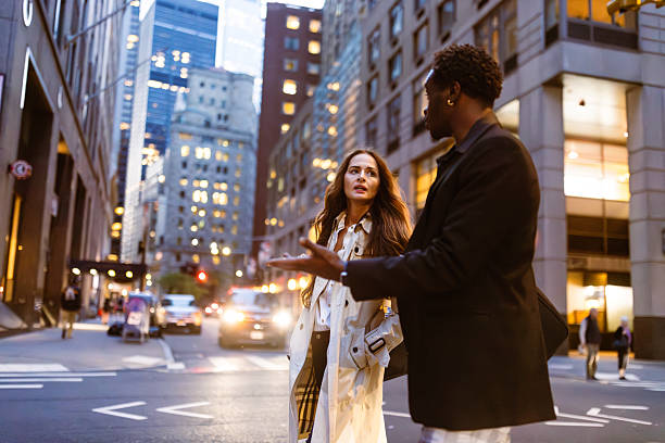 istock City Discussion at Dusk 2207564696