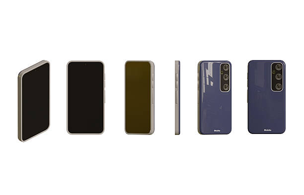 istock Isolated mobile phone on transparent background 2207570117