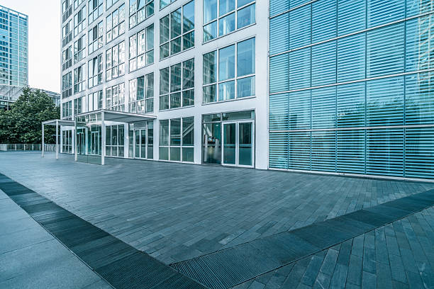 istock modern office building outdoors in the downtown. 2207573020