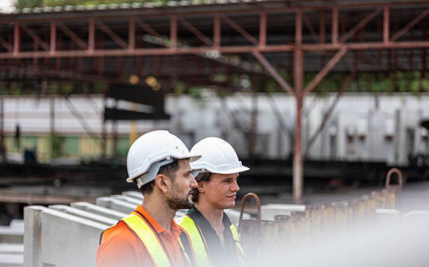 istock Partnership between two civil engineers at a factory 2207576246