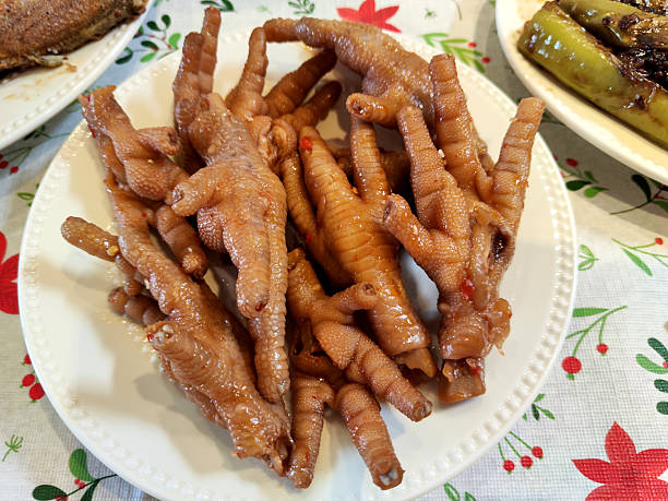 Cooked chicken feet in Hainan island, China