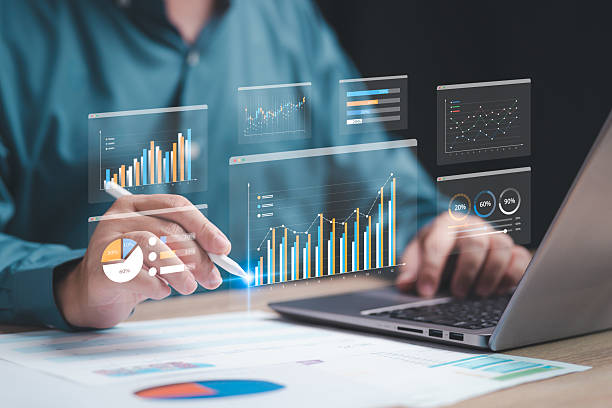 istock Businessman analysis enterprise data management concept, Businessman analytics dashboard charts marketing, Financial organization strategy, Banking, Long-term business planning, Target, Goal setting 2207586971