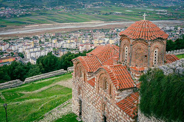 Nessebar, Bulgaria. Historic Church in the old town town of Nessebar, medieval Eastern Orthodox church from the 13th–14th century