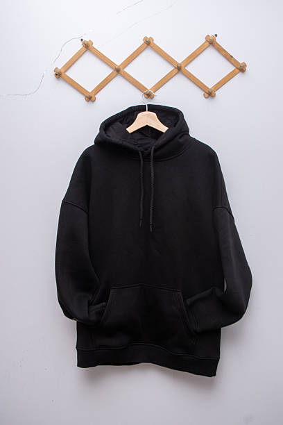 istock Black hoodie. Hooded sweatshirt 2207612895