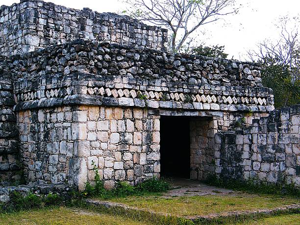 Mayan Ruin, pyramids, and temples at Ek Balam Archeological Zone near Chichen Itza and Cancun Mexico