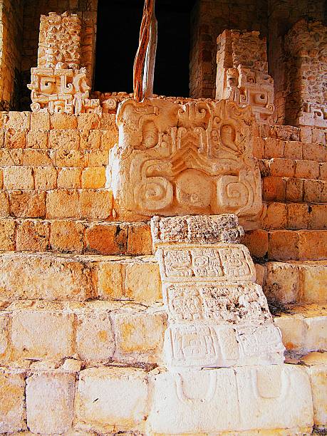 Mayan Ruin, pyramids, and temples at Ek Balam Archeological Zone near Chichen Itza and Cancun Mexico