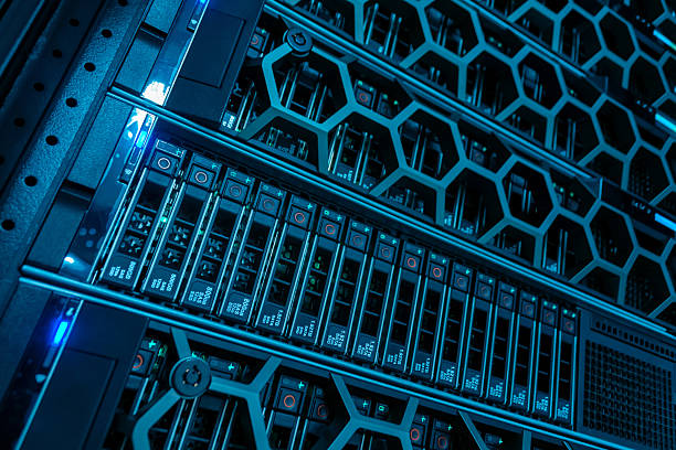 istock Close-up View of Modern Data Center Server Technology at Night 2207613491