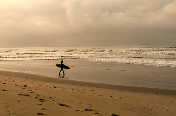 istock Surfer in the beach at morning 2207613568
