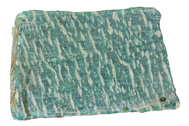 amazonite from Lake Baikal, Russia isolated on white background