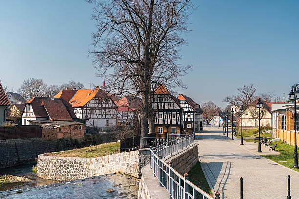 Cityscape of Bogatynia old town. Zgorzelec County, Lower Silesian Voivodeship (Dolny Śląsk), Poland