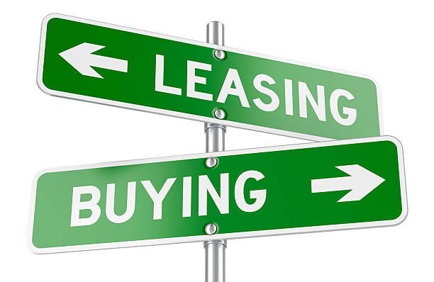 istock Leasing or Buying, concept on the road signpost. 3D rendering 2207630999