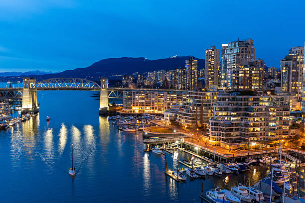 istock Beautiful view of Vancouver downtown skyline at sunset time. Canada. 2207633169