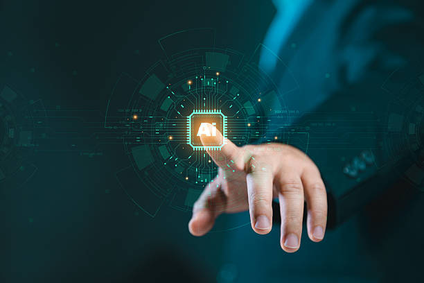 istock Humans are using technology, smart robot AI circuit boards, and entering a command prompt to generate something: futuristic technology. Business people working with artificial intelligence. 2207633868