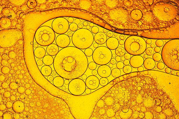 istock Yellow Macro Drink Bubbles,Realistic beer foam with bubbles. Beer glass with a cold drink. Background for bar design, Beer Fest flyers. 2207636971