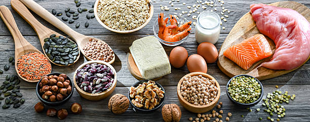 istock Food products rich in protein. High-protein diet 2207637010